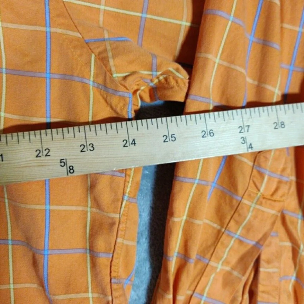 Gitman Bros Shirt Mens Large Orange Button Down Long‎ Sleeve Casual